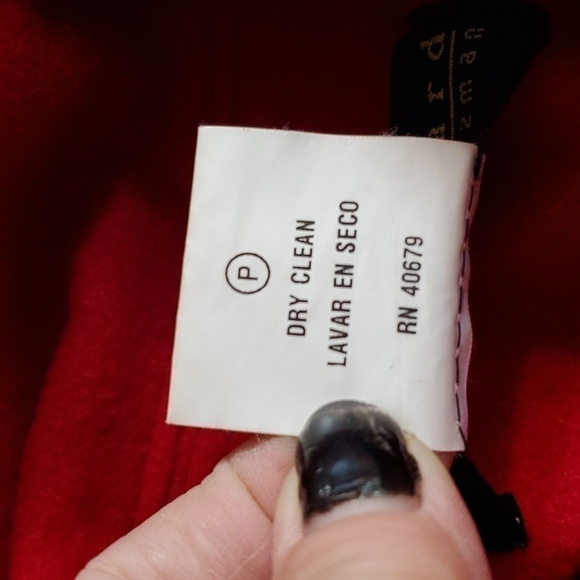 Harve Benard- Womens Red Double breasted Wool Coat Sz.10 - Picture 10 of 13